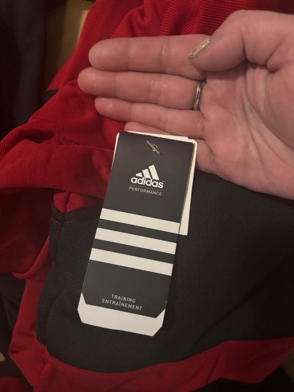Adidas  Red and Black Men’s Track Jacket with White Stripes New with Tags xl - Picture 7 of 8